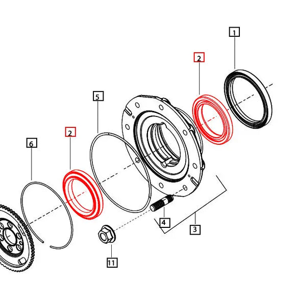 Mahindra Tractor Wheel Hub Bearing 45180 006523120U01 Mahindra Direct Parts