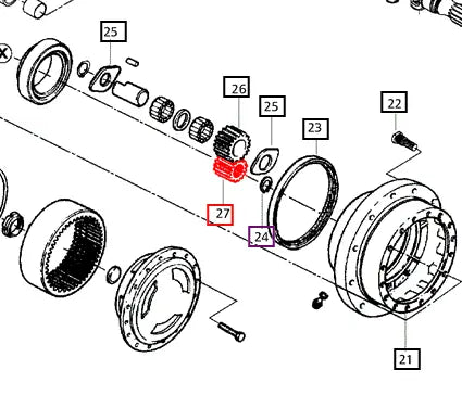 Mahindra Tractor Wheel Hub Pinion 006506184C1 Mahindra Direct Parts