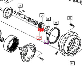 Mahindra Tractor Wheel Hub Pinion 006506184C1 Mahindra Direct Parts