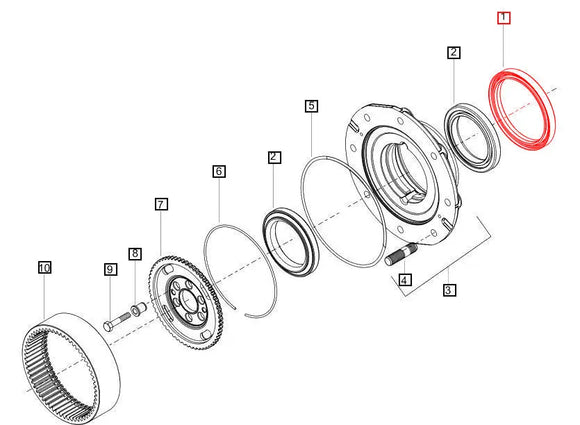 Mahindra Tractor Wheel Hub Seal 006514874U1 Mahindra Direct Parts