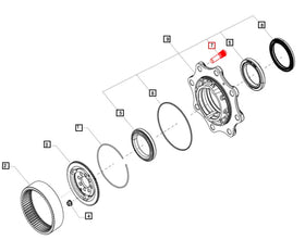 Mahindra Tractor Wheel Hub Stud 006527737U01 Mahindra Direct Parts