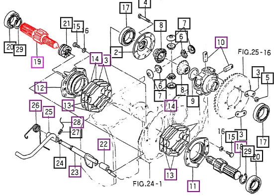 Mahindra Tractor Wheel Pinion (10) (rhs) 14443230020 Mahindra Direct Parts