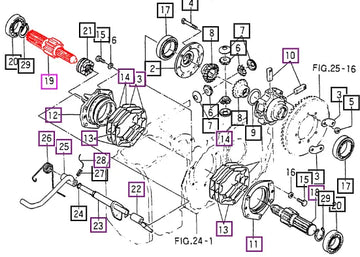 Mahindra Tractor Wheel Pinion (10) (rhs) 14443230020 Mahindra Direct Parts