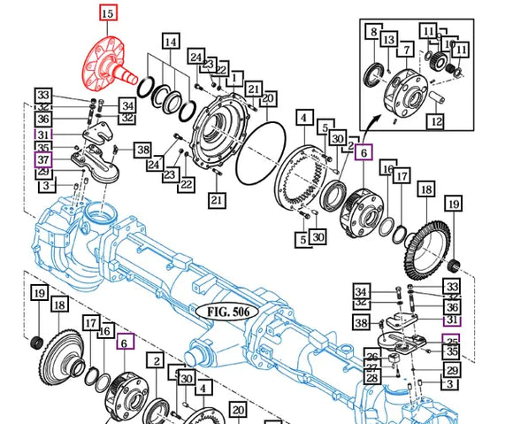 Mahindra Tractor Wheel Shaft 19404130150 Mahindra Direct Parts