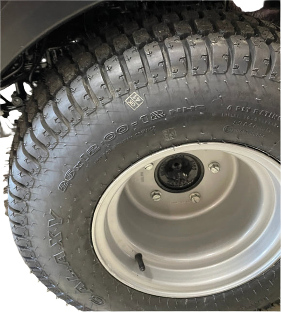 Mahindra Tractor Wheels and Turf Tire Package for 1120 Mahindra