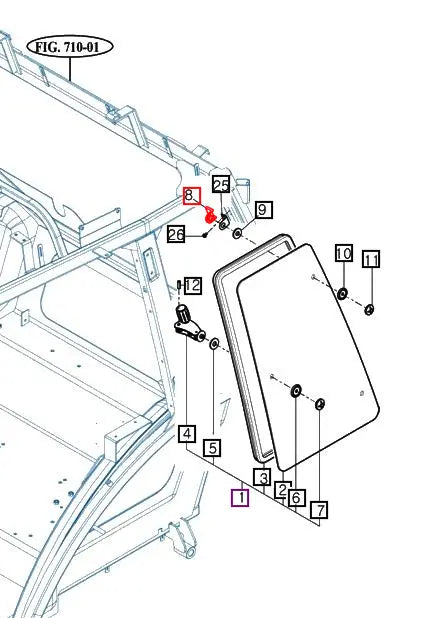 Mahindra Tractor Window Nut 19027712040 Mahindra