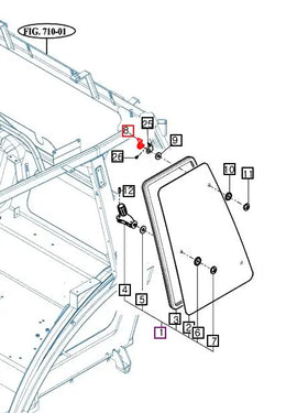 Mahindra Tractor Window Nut 19027712040 Mahindra
