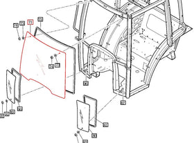 Mahindra Tractor Windshield Glass 14527022110 Mahindra
