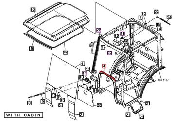 Mahindra Tractor Windshield Lower Rubber Seal 19466639000 Mahindra