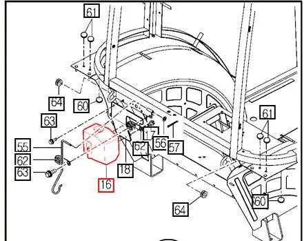 Mahindra Tractor Windshield Washer Fluid Reservoir 6110 Mahindra