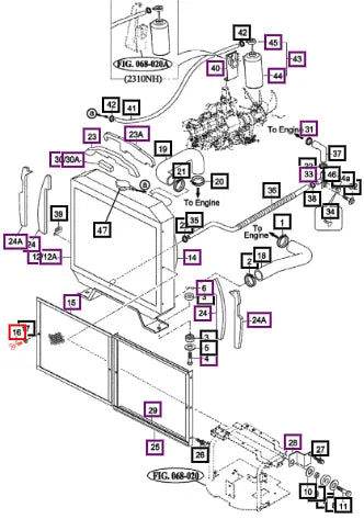 Mahindra Tractor Wing Bolt (for Radiator Mtg.) V2712606012 Mahindra Direct Parts