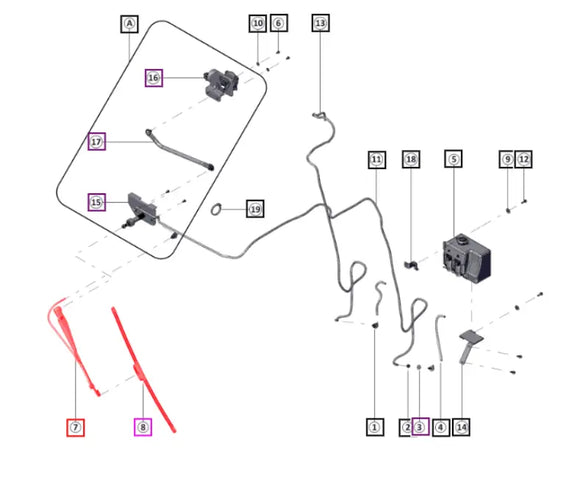 Mahindra Tractor Wiper Assembly 007652877D91 Mahindra