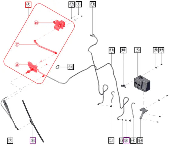 Mahindra Tractor Wiper Motor Assembly 007708524U91 Mahindra