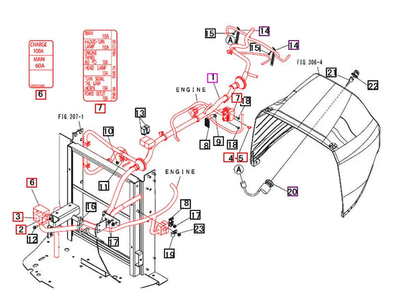 Mahindra Tractor Wire Harness 19020721000 Mahindra Direct Parts
