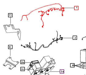 Mahindra Tractor Wiring Harness Front Top Engine E007701982D92 Mahindra Direct Parts