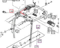 Mahindra Tractor Wiring Harness Headliner Right Hand RH E007700933D91