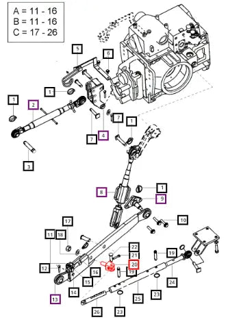 Mahindra Tractor Yoke Bolt Stabilizer 007201965D1 Mahindra Direct Parts