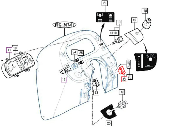Mahindra Tractor + / - Switch 15536462500 Mahindra