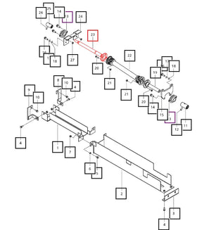 Mahindra Tractor (Front Section) Front Driveshaft E006510677B1 Mahindra