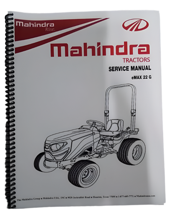 Mahindra Tractor eMax 22 Gear Service Manual PMSMEMAX22G Mahindra