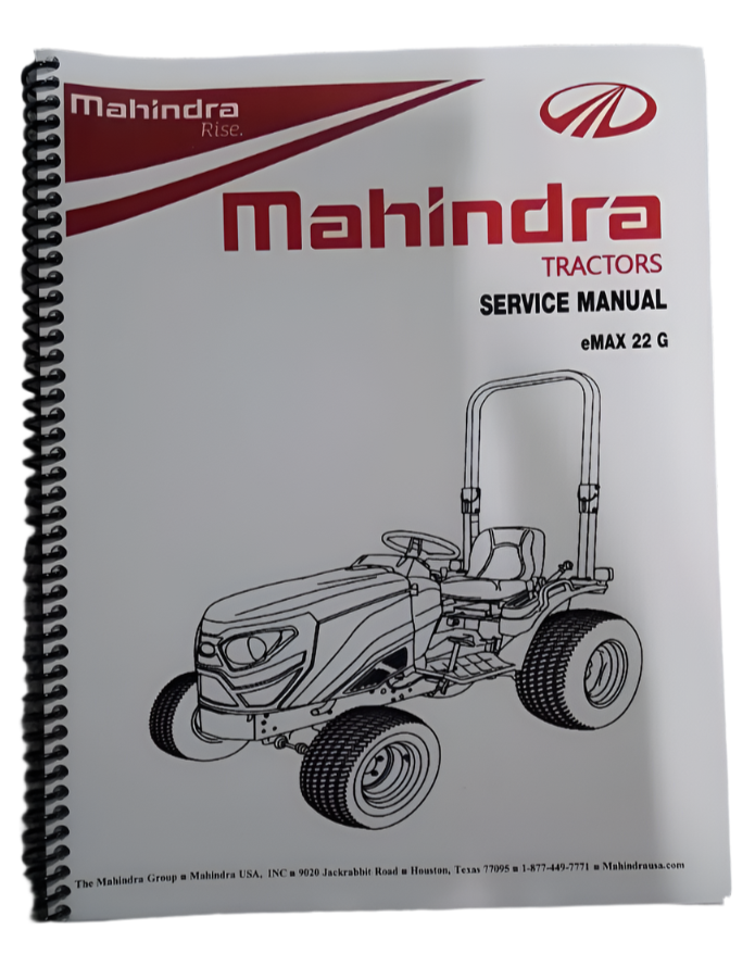 Mahindra Tractor eMax 22 Gear Service Manual PMSMEMAX22G Mahindra