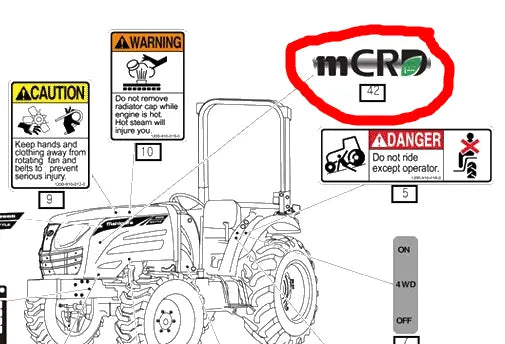Mahindra Tractor mCRD Decal 12299010080 Mahindra Direct Parts
