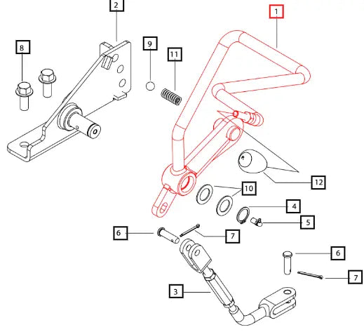 Mahindra Two Speed Pto Lever Assy Ex E008005634C91 Mahindra Direct Parts