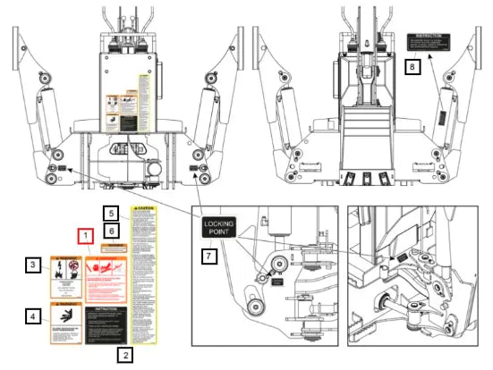 Mahindra Warning Decal 60088660ALO Mahindra Direct Parts