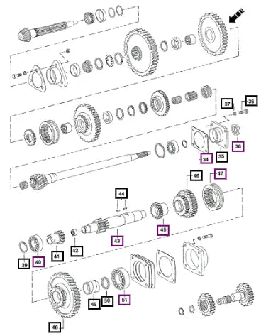 Mahindra Washer Retaining Trans. Counter Shaft 000751120R4 Mahindra Direct Parts