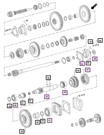 Mahindra Washer Retaining Trans. Counter Shaft 000751120R4 Mahindra Direct Parts