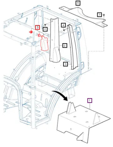 Mahindra Washer Tank Assy, 2 Motor 12397074100 Mahindra Direct Parts