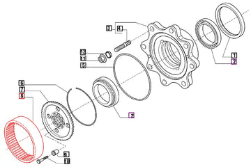 Mahindra Wheel Hub Crown Gear 006500449C1 Mahindra