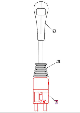 Mahindra tractor Joystick Without Cables KMW14083112 Mahindra