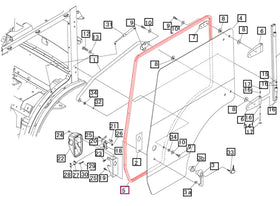 Mahindra tractor Left LH Door Weatherstrip 19466668000 Mahindra