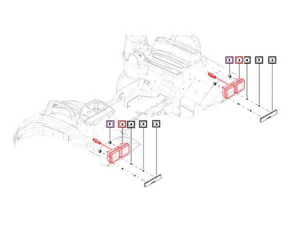 Mahindra tractor Rear Tail Light Assembly H07706873K91 Mahindra