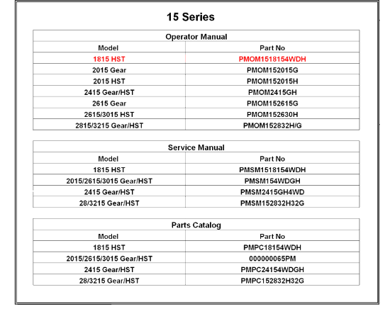 Mahindra Tractor Manual Operator's 1815 PMOM1518154WDH Mahindra Direct Parts
