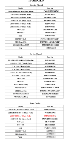 Mahindra 3510/4110 Parts Catalog PMPC103541G