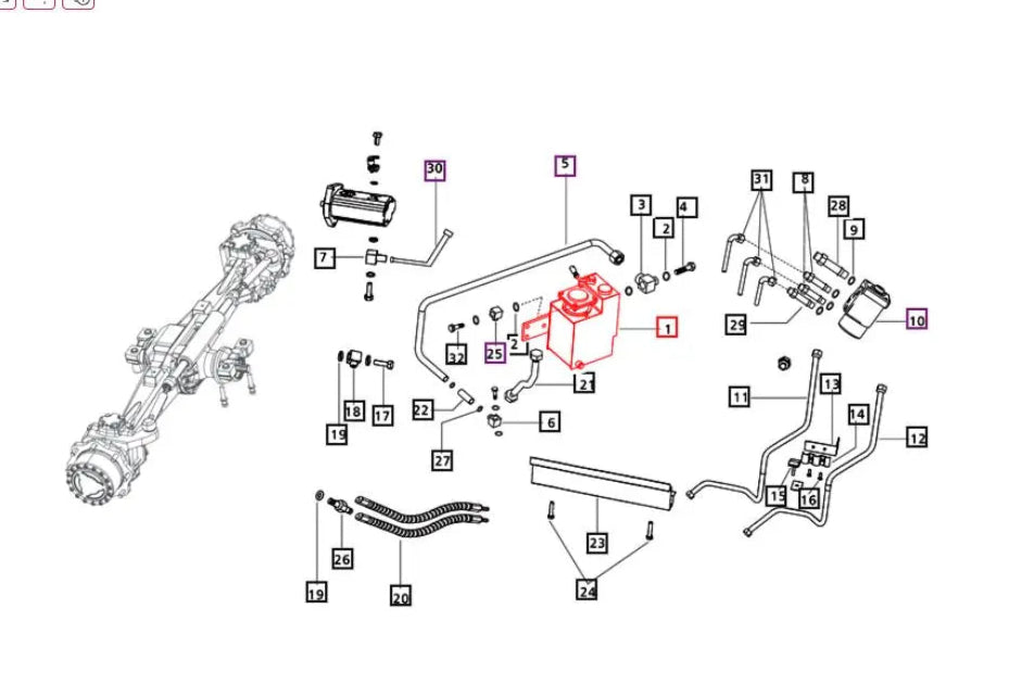 Power Steering Reservoir 8560 	E007203144D91 Mahindra