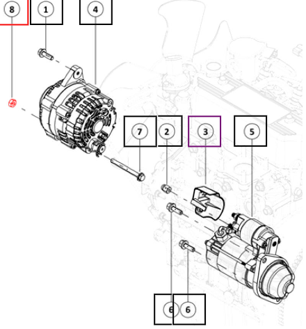 Mahindra Nut Hex M8X1 25X6 5X8 SF0301195