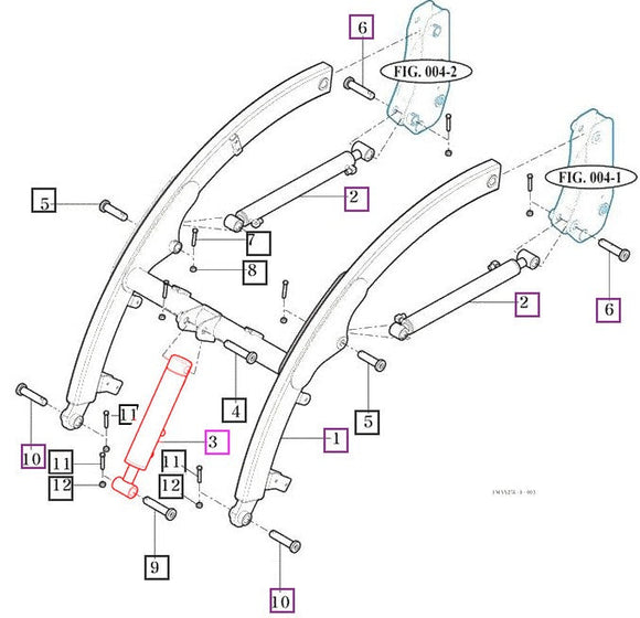 Mahindra Tractor Loader Tilt Cylinder 87503001002GB Mahindra