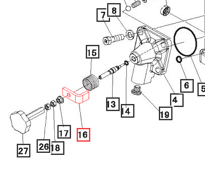 Mahindra Tractor Hydraulic Lift Knob Stopper 19471930AG0 Mahindra Direct Parts