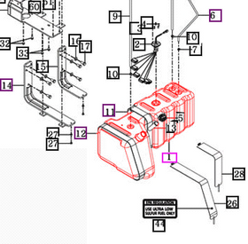 Mahindra Tractor Fuel Tank Comp 18711112102 Mahindra Direct Parts