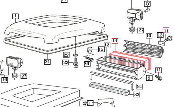 Mahindra Tractor Cabin Air Filter 16997025800 Mahindra Direct Parts