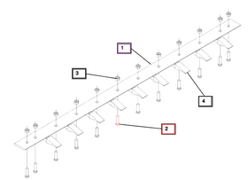 Mahindra Tractor Tooth Bar Carriage Bolt KMW05461133 Mahindra Direct Parts