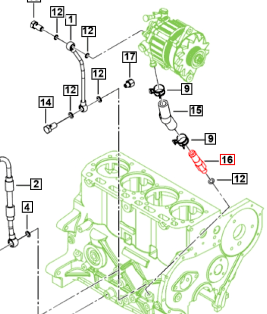 Mahindra Roxor Adapter Oil Return 0303EB0090N Mahindra Direct Parts