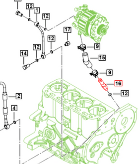 Mahindra Roxor Adapter Oil Return 0303EB0090N Mahindra Direct Parts