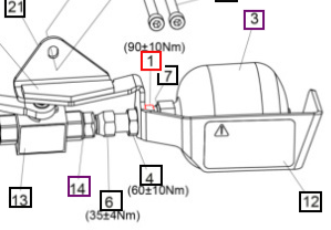 Mahindra Tractor Adaptor for Accumulator R 1/2 - R 3/8 1120158ALO Mahindra Direct Parts