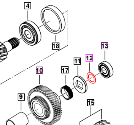 Mahindra Roxor Adj Shim Sub Shaft 1.75 7910028091 Mahindra Direct Parts