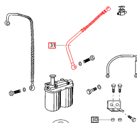 Mahindra Tractor Fuel Line - Tank to Filter 006002388C2 Mahindra Direct Parts