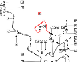 Mahindra Tractor Hydraulic Pipe - FDV to Hitch 007221001K91 Mahindra Direct Parts